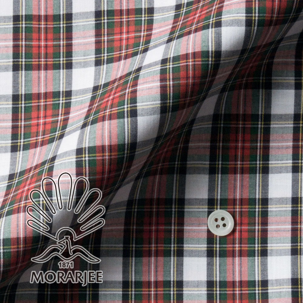 【28A2】  平織り マルチチェック (レッド×グリーン×ネイビー×ホワイト×イエロー)