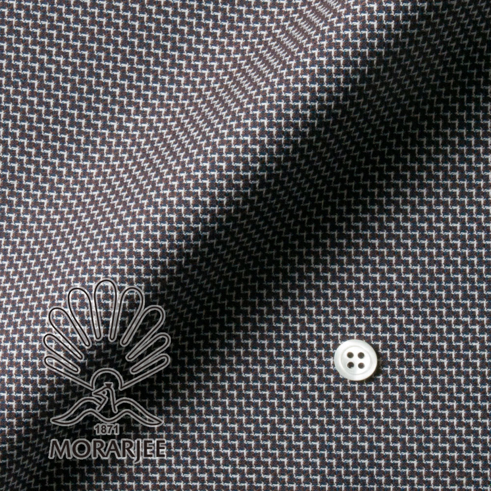 【28A5】  ドビー デザイン (ブラウン×ネイビー×ホワイト)