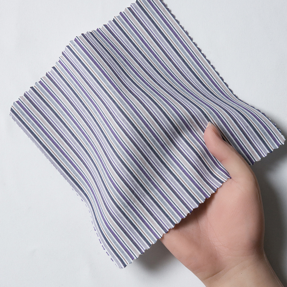 【28A9】  ドビー マルチストライプ (パープル×ブラウン×ホワイト×ネイビー)