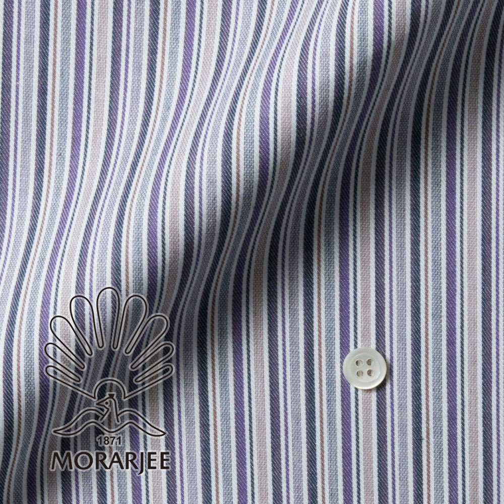 【28A9】  ドビー マルチストライプ (パープル×ブラウン×ホワイト×ネイビー)