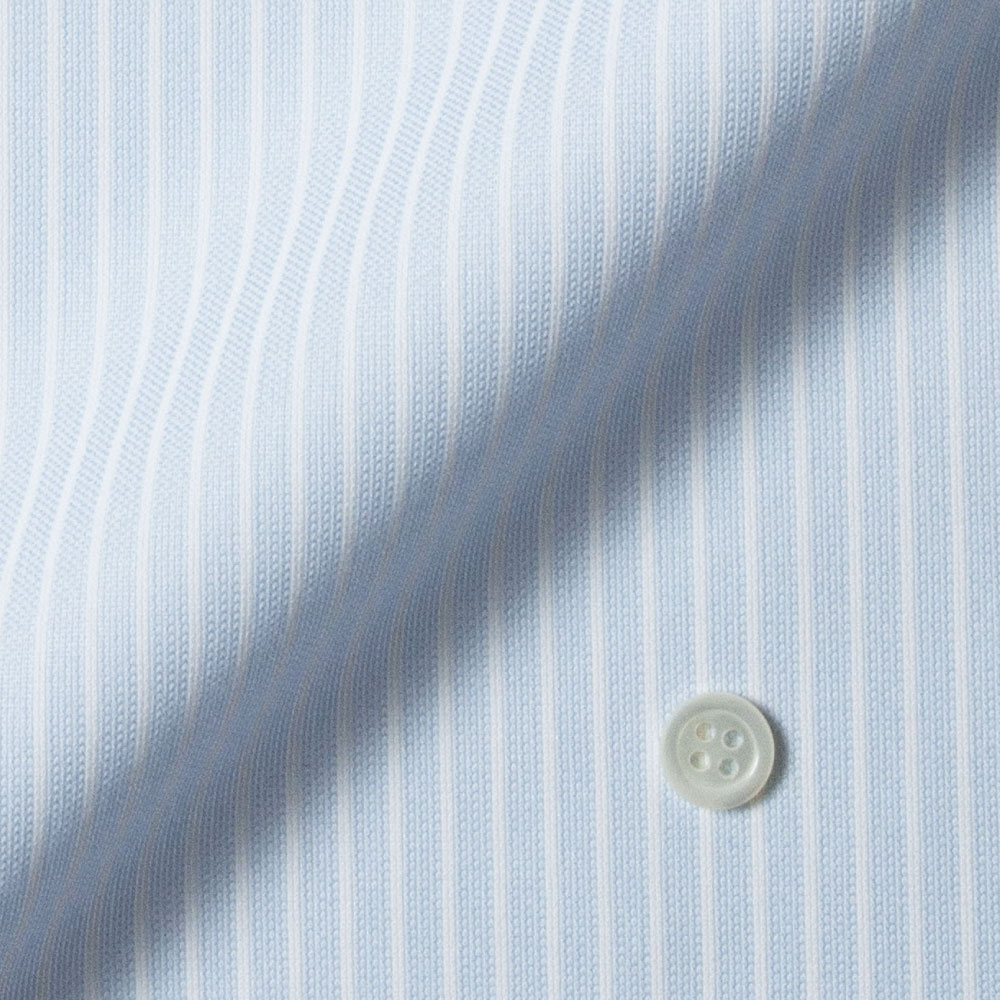 【29A7】 トリコット ドビー シングルストライプ (サックス×ホワイト)