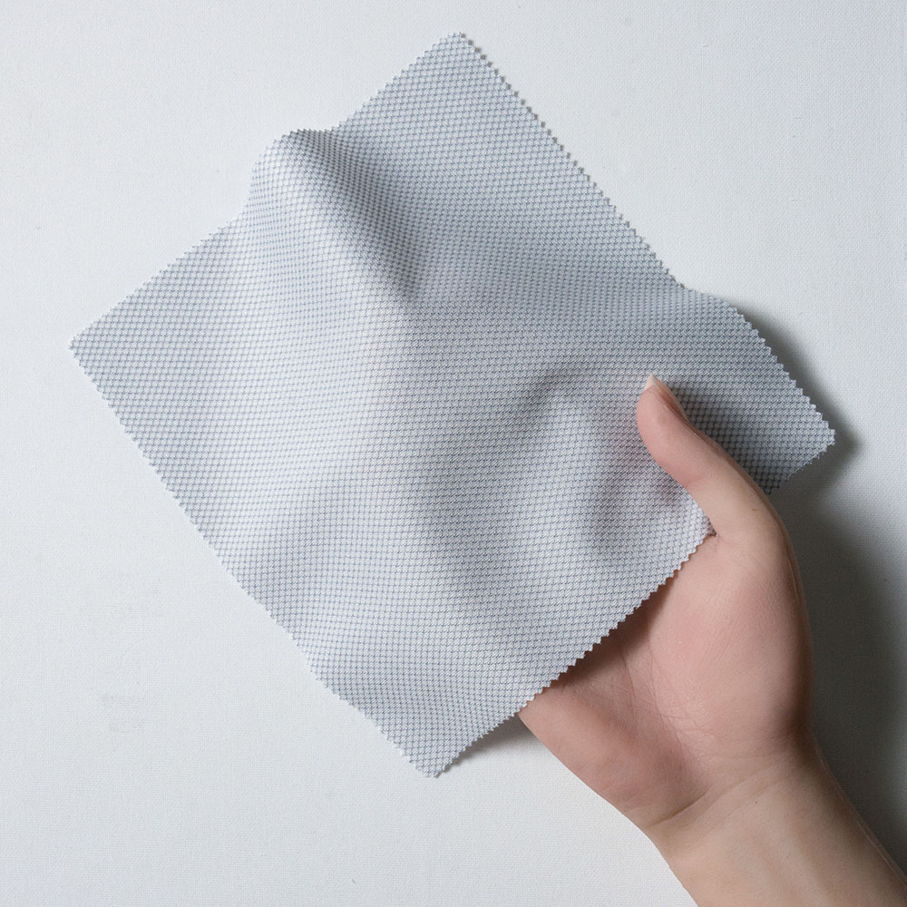 【29A8】 トリコット ドビー デザイン (ホワイト×ネイビー)