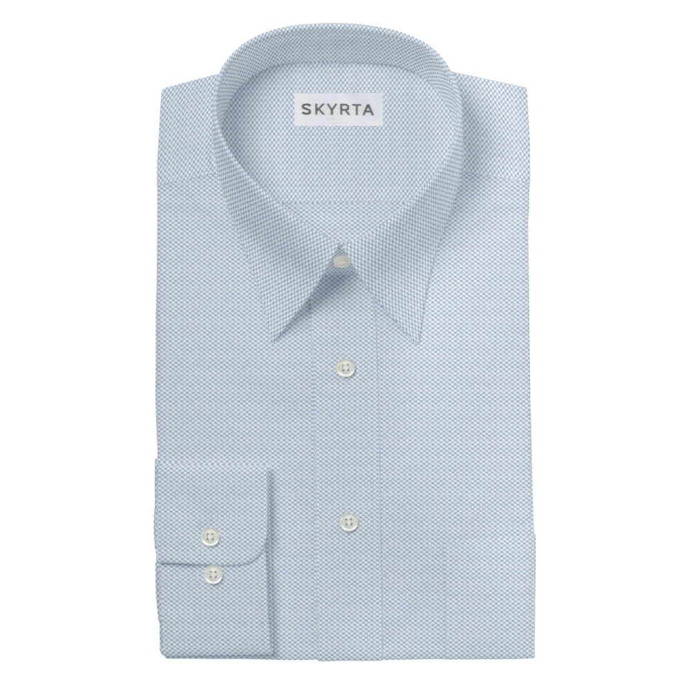 【29A8】 トリコット ドビー デザイン (ホワイト×ネイビー)