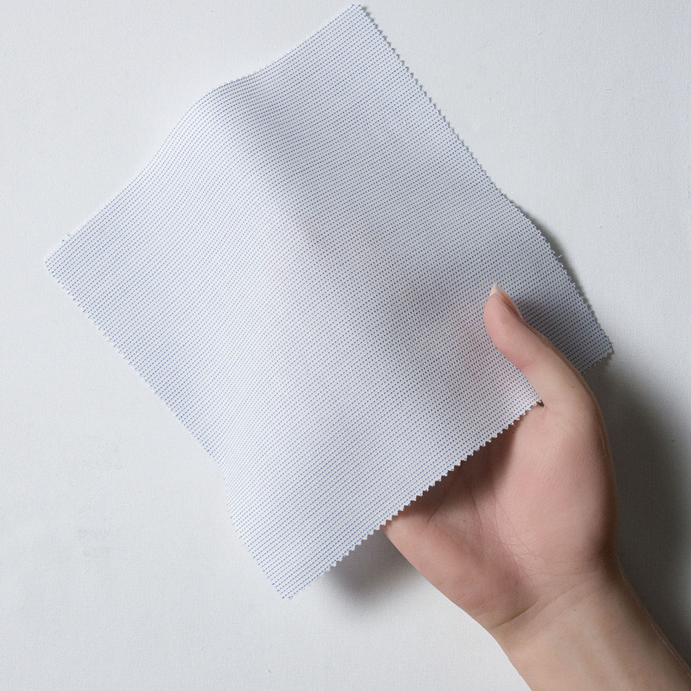 【2FH7】  ドビー デザイン (ホワイト×ブルー)